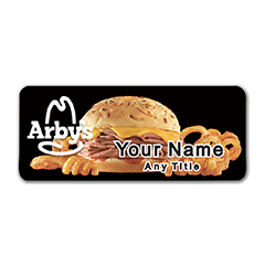 Arby's Beef and Cheddar with Curly Fries Badge