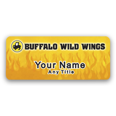 Buffalo Wild Wings Yellow Flames Badge