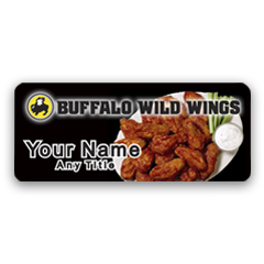 Buffalo Wild Wings Wings & Celery on plate Badge
