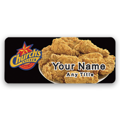 Church's Chicken Chicken on plate Badge