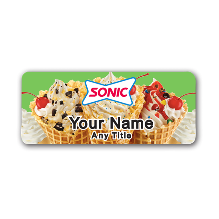Sonic Waffle Cones Badge