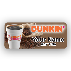 Dunkin Coffee Cup and Beans Badge Dunkin Coffee Cup and Beans Badge