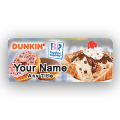 Dunkin Donuts and Waffle Sundae Badge
