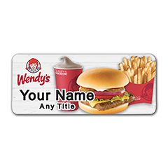 Wendy's Wendys Burger Meal Badge