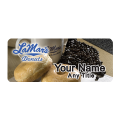 LaMar's Donuts Donuts and Coffee Beans Badge