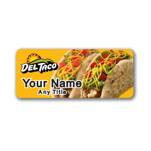 Del Taco Badge Two Tacos