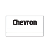 Chevron White Temp Badge