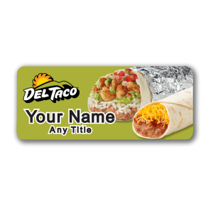 Del Taco Badge burritos