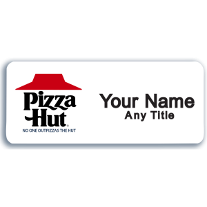 Pizza Hut Badge - No One Outpizzas The Hut - White