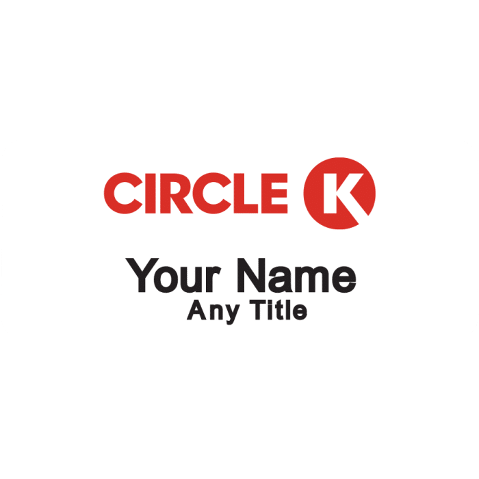 Circle K White Badge