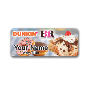 Dunkin Donuts and Waffle Sundae Badge